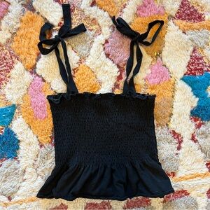 H&M | Smocked Bow-tie Top